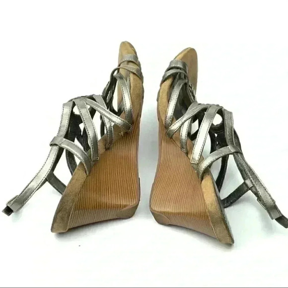 Kenneth Cole reaction sandals sz 8 leather wedges - Picture 5 of 12